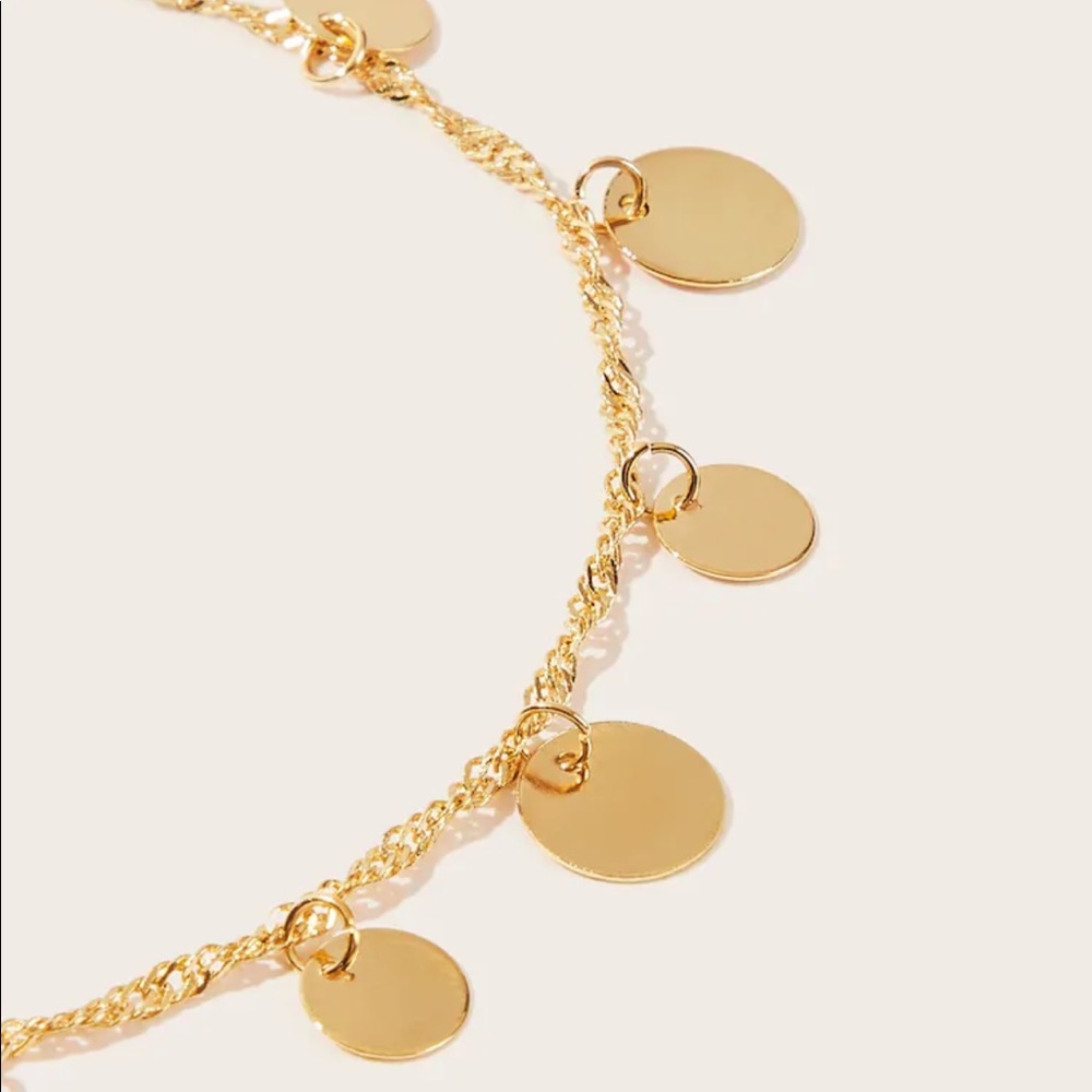 LAST ONE SALE Gold Disc Anklet / Bracelet - Picture 4 of 5